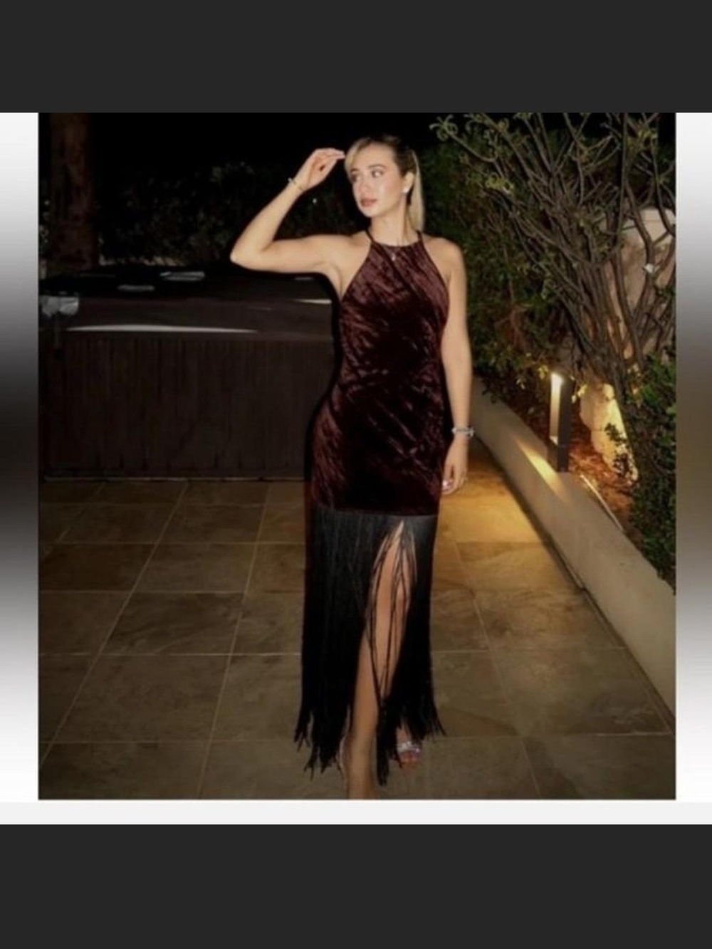 Zara Fringe Midi Dress - Picture 2 of 8